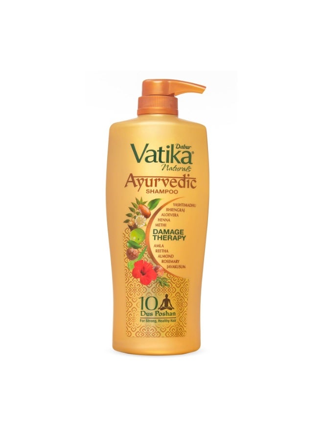 DABUR Vatika Ayurvedic Shampoo, 640ml : Power of Dus Poshan for 10 Hair Problems - Image 1
